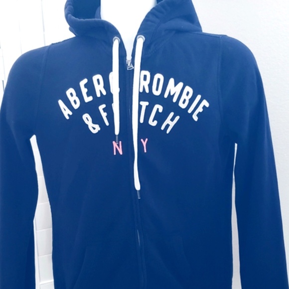 Abercrombie & Fitch Tops - Abercrombie & Fitch New York Spellout Hoodie LRG